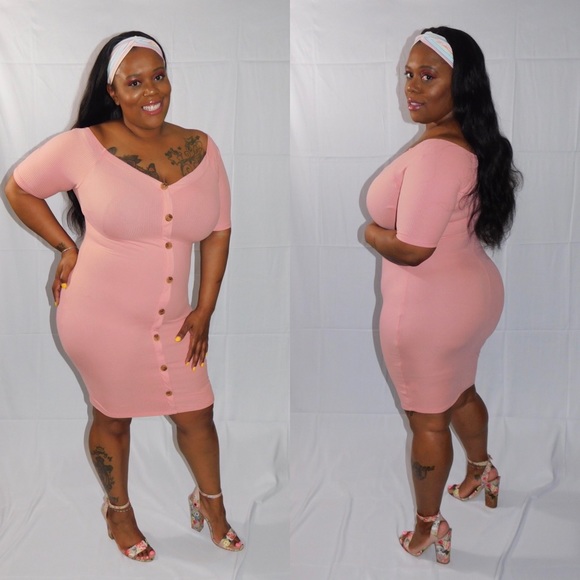 Plus Size Off Shoulder Dress 👗 - Picture 2 of 2